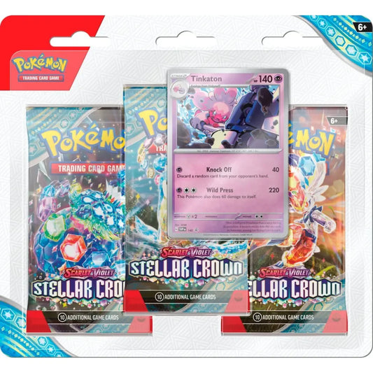 Pokemon Stellar Crown 3 Pack Blister